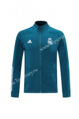 2020-2021 Real Madrid Blue Thailand Training Soccer Jacket -LH