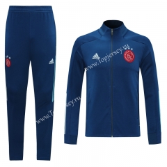 2020-2021 Ajax Camouflage Blue Thailand Training Soccer Jacket Uniform-LH