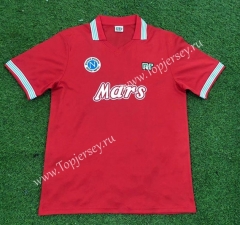 Retro Version 1988-1989 Napoli 2nd Away Red Thailand Soccer Jersey AAA-503