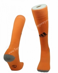 Orange Soccer Normal Socks