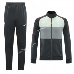 2020-2021 Liverpool Gray&Black Thailand Soccer Jacket Uniform-LH