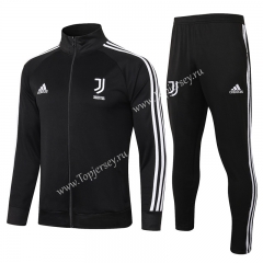2020-2021 Juventus Black (White Line) Thailand Soccer Jacket Uniform-815