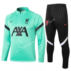 2020-2021 Liverpool Green Thailand Soccer Tracksuit -815