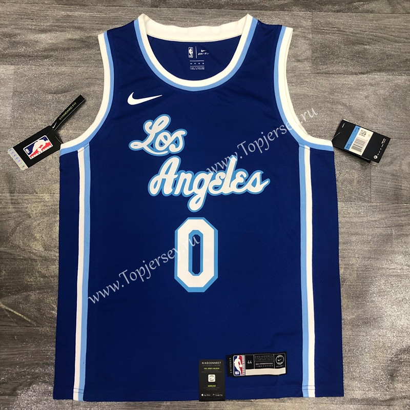 Latin Edition Los Angeles Lakers Blue #0 NBA Retro Jersey,Los Angeles Lakers
