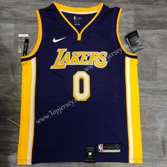 Los Angeles Lakers V Collar Purple #0 NBA Retro Jersey