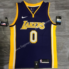 Los Angeles Lakers V Collar Purple ( #0 YONG) NBA Retro Jersey