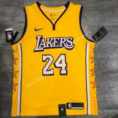 City Edition Los Angeles Lakers Yellow #24 NBA Retro Jersey