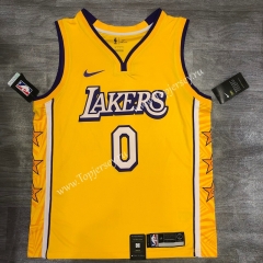 City Edition Los Angeles Lakers Yellow (  #0  YONG) NBA Retro Jersey