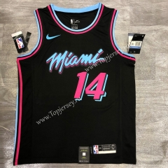 Miami Heat Round Collar Black #14 NBA Jersey