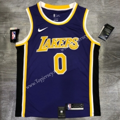 Los Angeles Lakers Round Collar Purple ( #0 YONG) NBA Retro Jersey