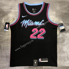 Miami Heat Round Collar Black #22 NBA Jersey