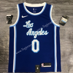 Latin Edition Los Angeles Lakers Blue ( #0 YONG) NBA Retro Jersey