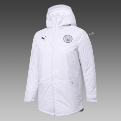 2020-2021 Manchester City White Cotton Coat With Hat-815