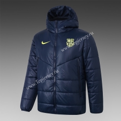 2020-2021 Barcelona Royal Blue Cotton Coat With Hat-815