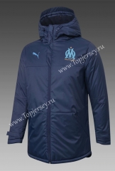 2020-2021 Olympique Marseille Royal Blue Cotton Coat With Hat-815
