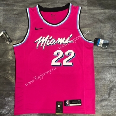 Miami Heat Round Collar Pink #22 NBA Jersey