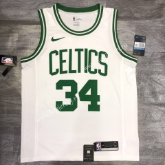 Retro Edition Boston Celtics White #34 NBA Jersey
