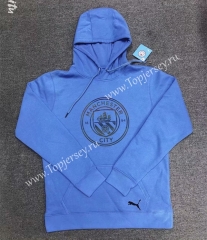 2020-2021 Manchester City Light Blue Thailand Soccer Tracksuit Top With Hat-CS