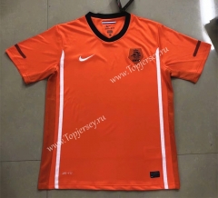 Retro Version 2010 World Cup Netherlands Home Orange Thailand Soccer Jersey AAA-HR