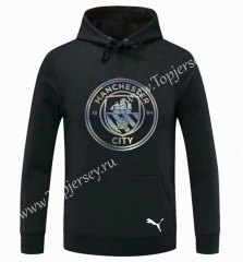 2020-2021 Manchester City Black Thailand Soccer Tracksuit Top With Hat-CS