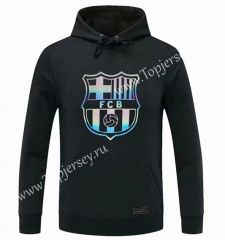 2020-2021 Barcelona Black Thailand Soccer Tracksuit Top With Hat-CS