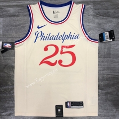 City Edition 2020-2021 Philadelphia 76ers Beige #25 NBA Jersey-311