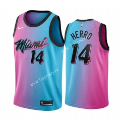 City Edition 2020-2021 Miami Heat Pink&Blue #14 NBA Jersey