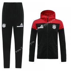 2020-2021 Bayern München Black Thailand Soccer Jacket Uniform With Hat-LH