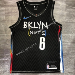 City Edition 2020-2021 Brooklyn Nets Black #6 NBA Jersey-311