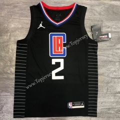 Jordan Theme 2020-2021 City Edition Los Angeles Clippers Black #2 NBA Jersey-311