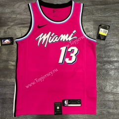 Miami Heat Round Collar Pink #13 NBA Jersey-311