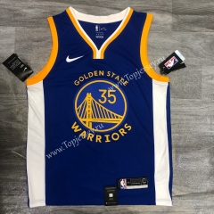 2020 Golden State Warriors V Collar Blue #35 NBA Jersey-311