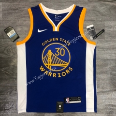 2020 Golden State Warriors V Collar Blue #30 NBA Jersey-311