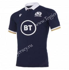 2021 Scotland Home Royal Blue Thailand Rugby Shirt