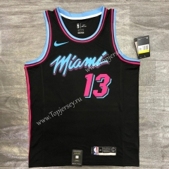 Miami Heat Round Collar Black #13 NBA Jersey-311