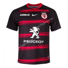2021 Toulouse Home Red&Black Thailand Rugby Shirt