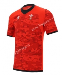2020-2021 Wales Red Thailand Training Rugby Shirt
