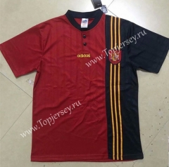 Retro Version 1996 European Cup Spain Home Red Thailand Soccer Jersey AAA-HR
