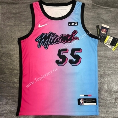 City Edition 2020-2021 Miami Heat Pink&Blue #55 NBA Jersey-311