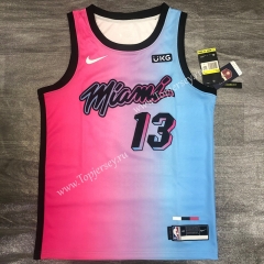 City Edition 2020-2021 Miami Heat Pink&Blue #13 NBA Jersey-311