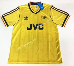 Retro Version 86-88 Arsenal Away Yellow Thailand Soccer Jersey AAA-912