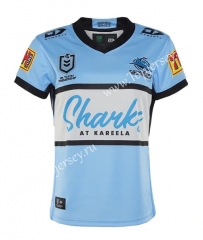 2021 Sharks Home Blue Thailand Rugby Shirt