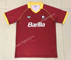 Retro Version 90-91 Roma Home Red Thailand Soccer Jersey AAA-HR