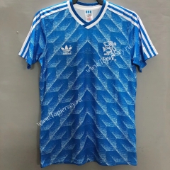 Retro Version 1988 Netherlands Away Blue Thailand Soccer Jersey AAA-811