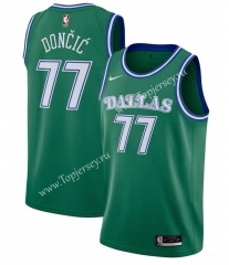 Retro Version 2021 Dallas Mavericks Green #77 NBA Jersey-311