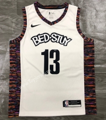 2020 City Edition Brooklyn Nets White #13 NBA Jersey-311