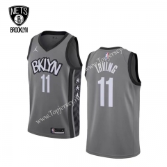 Jordan Theme 2021 Brooklyn Nets Gray #11 NBA Jersey-311
