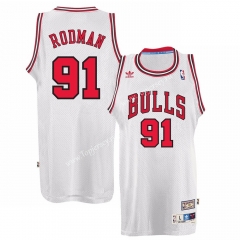 Chicago Bulls White #91 NBA Jersey