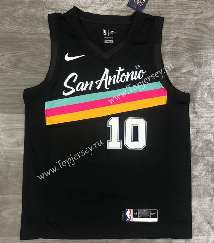 2021 City Edition San Antonio Spurs Black #10 NBA Jersey-311,San