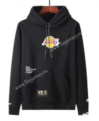 Joint Version Lakers Black Tracksuit Top With Hat-LH